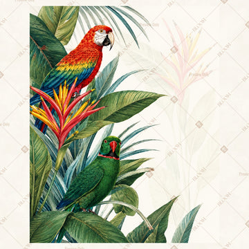 Tropical Bird Paradise Portrait Rectangle Backdrop
