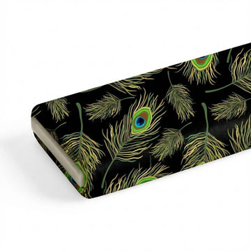 Peacock Regal Feather Fabric Roll