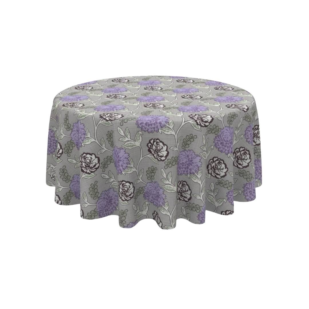 Purple Whisper Garden Round Table Cover - Pack Of 6
