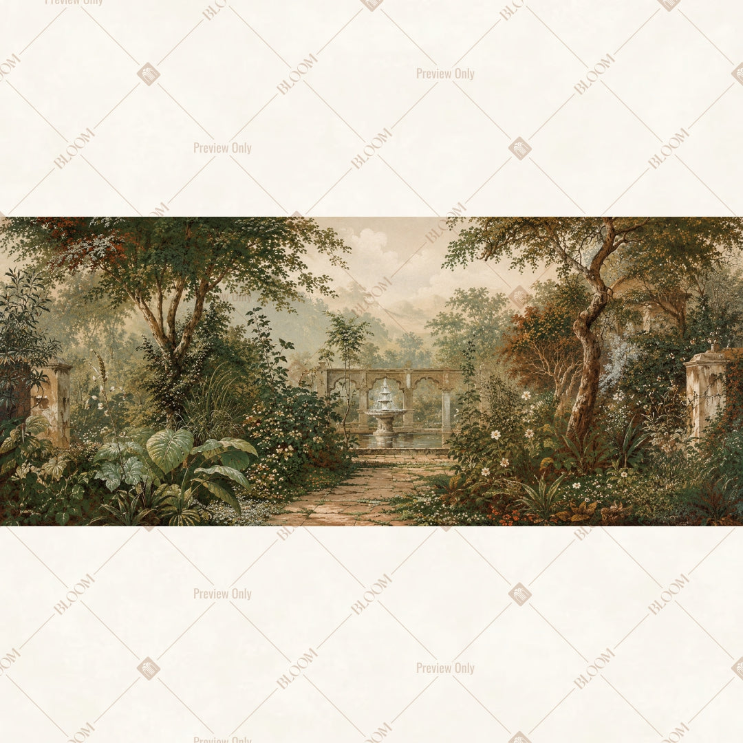 Vintage Landscape Panorama Wide Backdrop