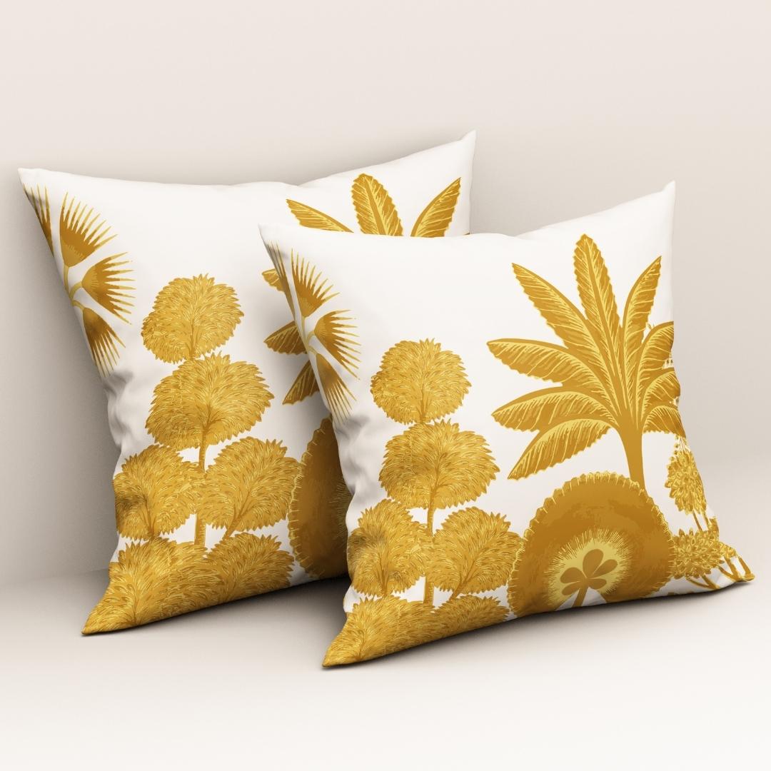 Golden Palm Luxe: Cushion Cover - Pack of 12
