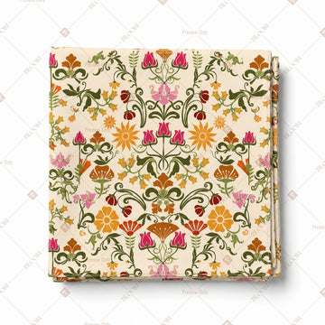 Colorful Floral Folk Art Pattern Design