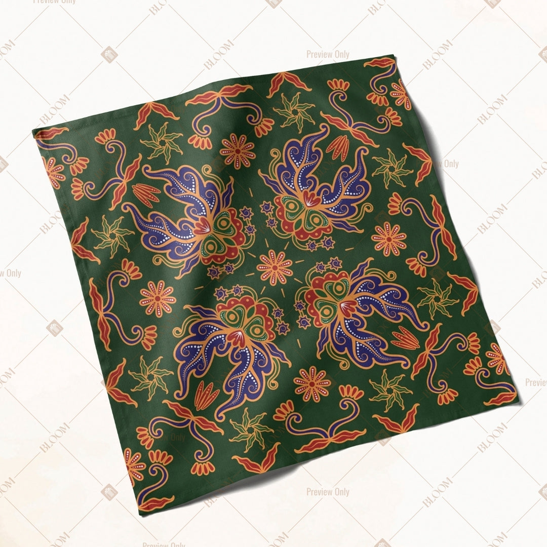 Dark Botanical Floral Napkin Pack of 20