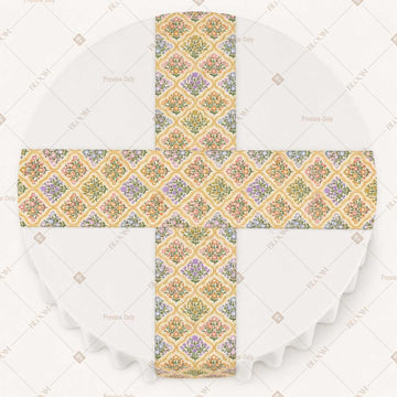 Yellow Diamond Trellis Table Runner Pack Of 12