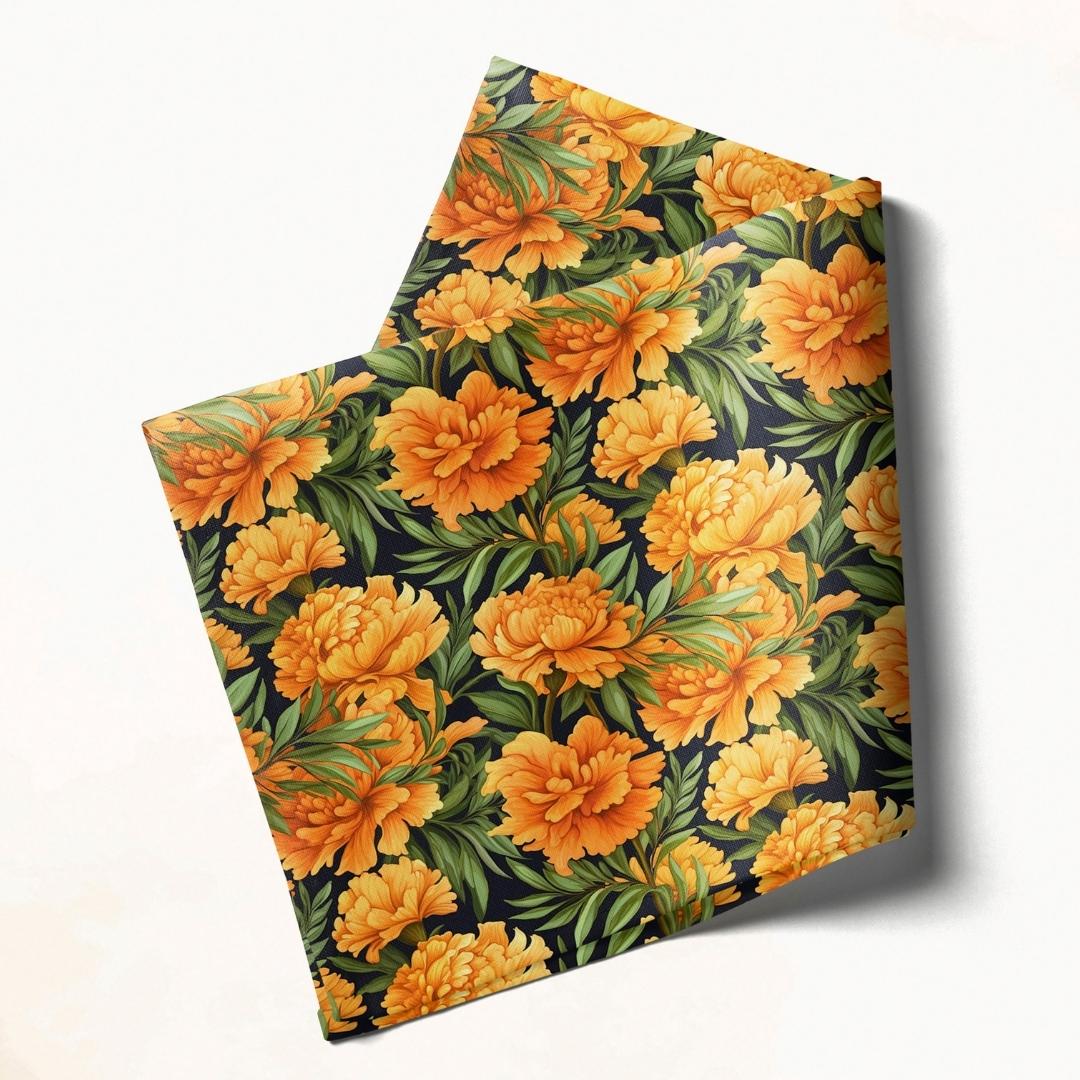 Golden Marigold Elegance: Napkins 18" X 18" - Pack Of 20