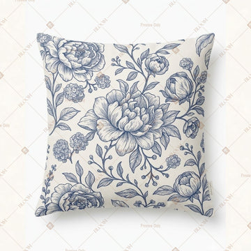Blue Floral Toile Cushion Cover Pack of 12