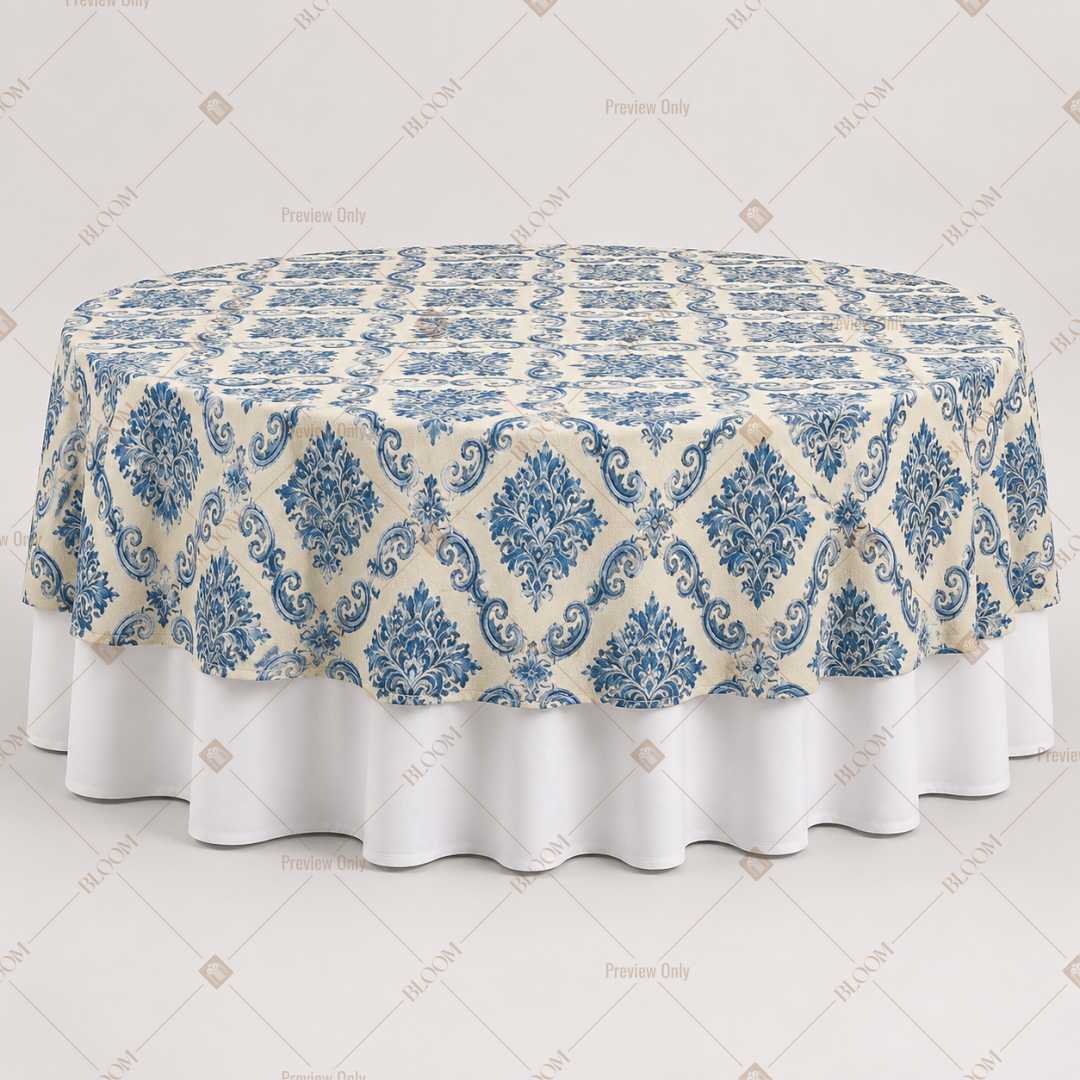 Blue Diamond Trellis Table Overlay Pack of 6