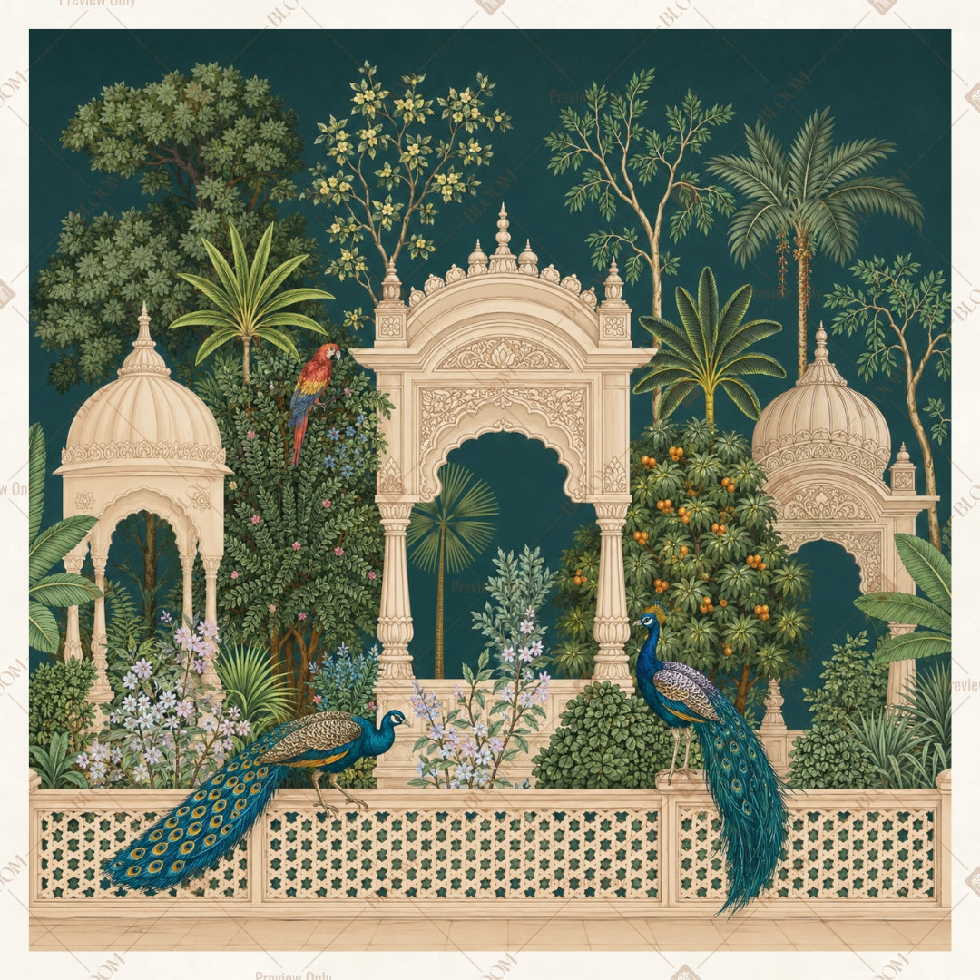 Royal Mughal Palace Arch Square Backdrop