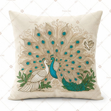 Peacock Embroidery Art Cushion Cover Pack of 12