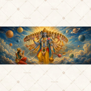 Celestial Krishna Sky Wide Backdrop