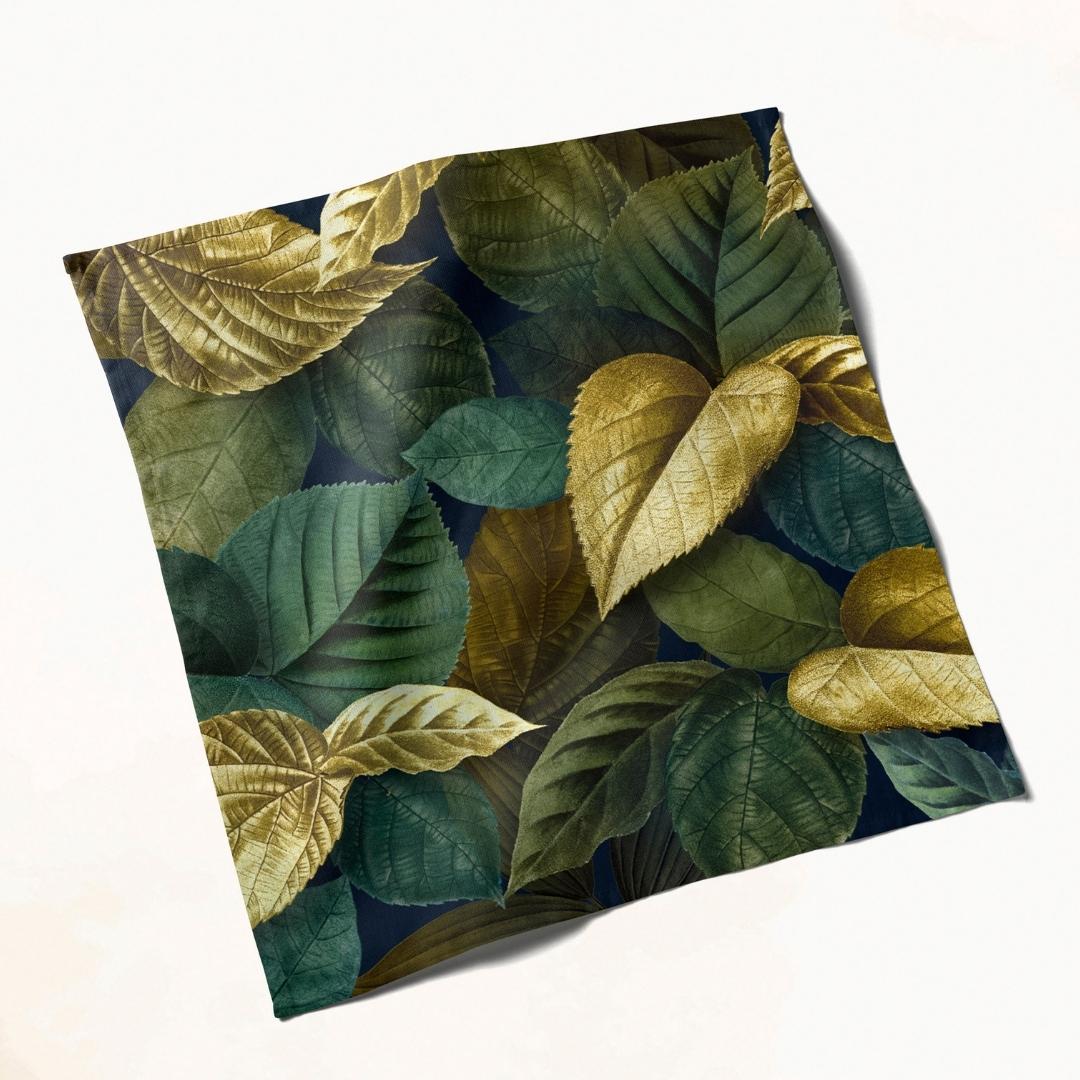 Emerald Gold Leaf Elegance: Napkins 18" X 18" - Pack Of 20