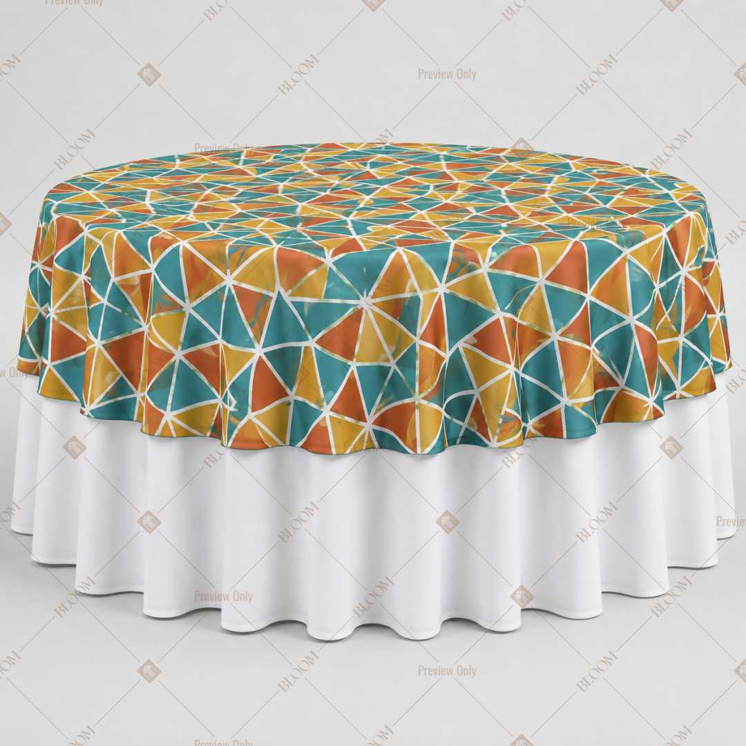 Multicolor Geometric Mosaic Table Overlay Pack of 6