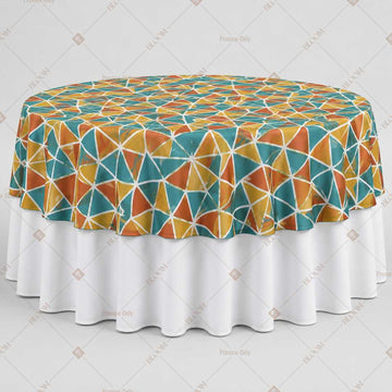Multicolor Geometric Mosaic Table Overlay Pack of 6