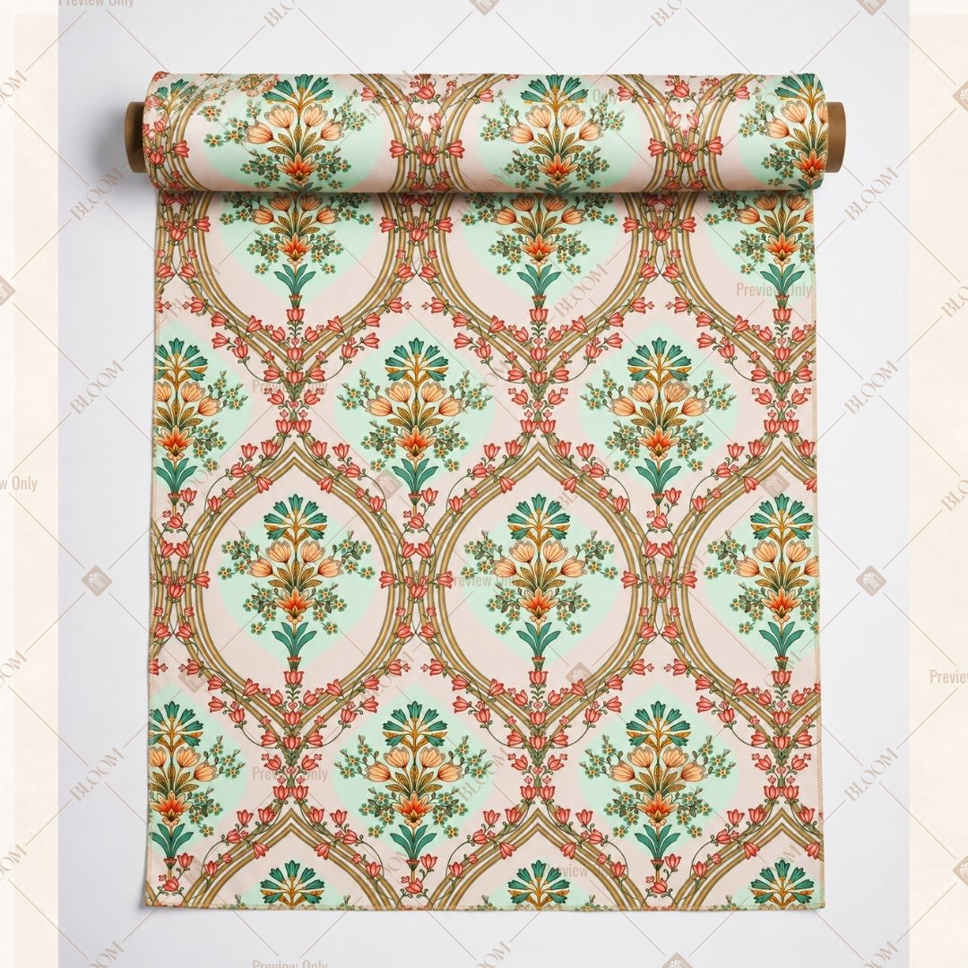 Pastel Floral Medallion Fabric Roll Pack of 25
