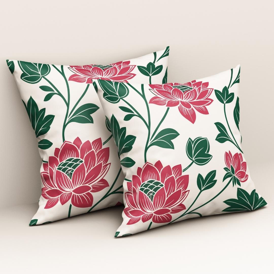 White Lotus Grace: Cushion Cover - Pack of 12