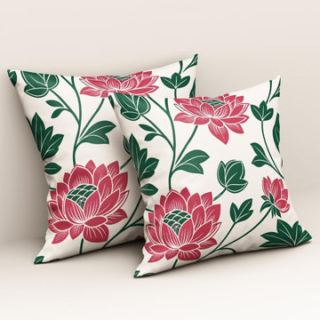 White Lotus Grace: Cushion Cover - Pack of 12
