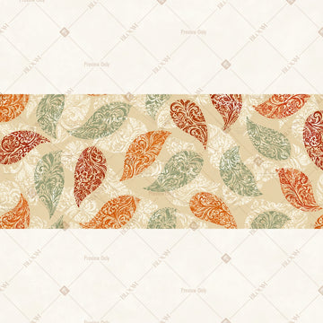 Autumn Botanical Pattern Wide Backdrop