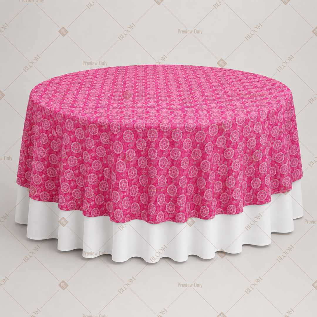 Hot Pink Polka Dot Table Overlay Pack of 6