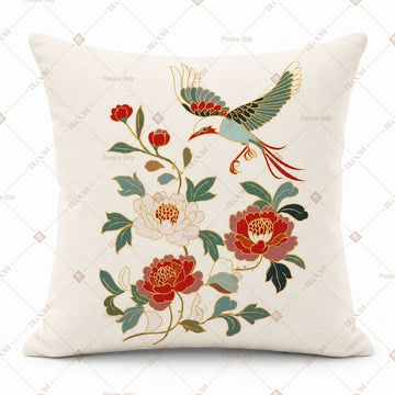 Bird And Flower Art Cushion Cover Pack of 12