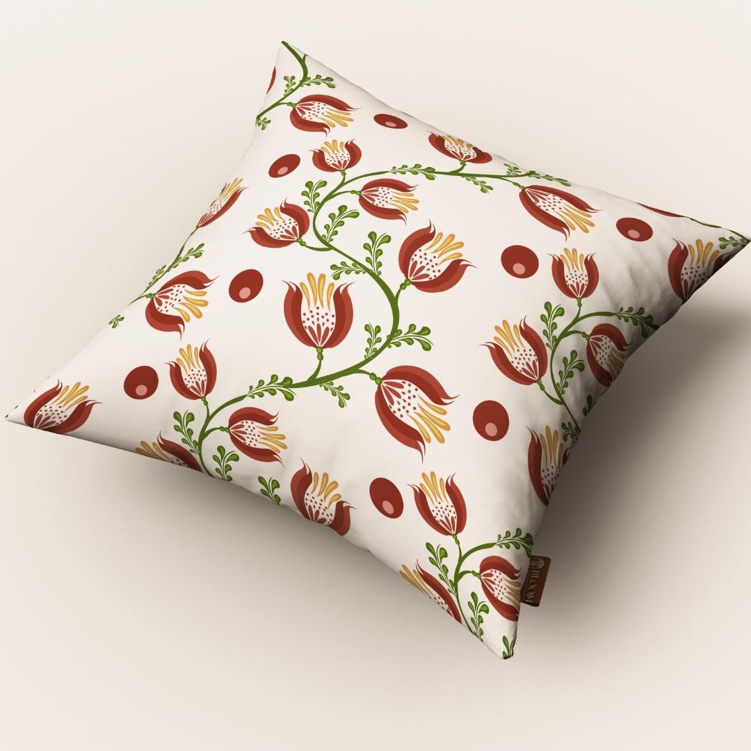 Rustic Blossom Charm: Cushion Cover - Pack of 12