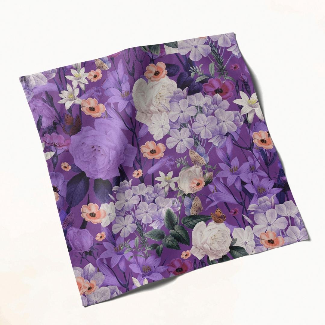Royal Violet Bloom: Napkins 18" X 18" - Pack Of 20