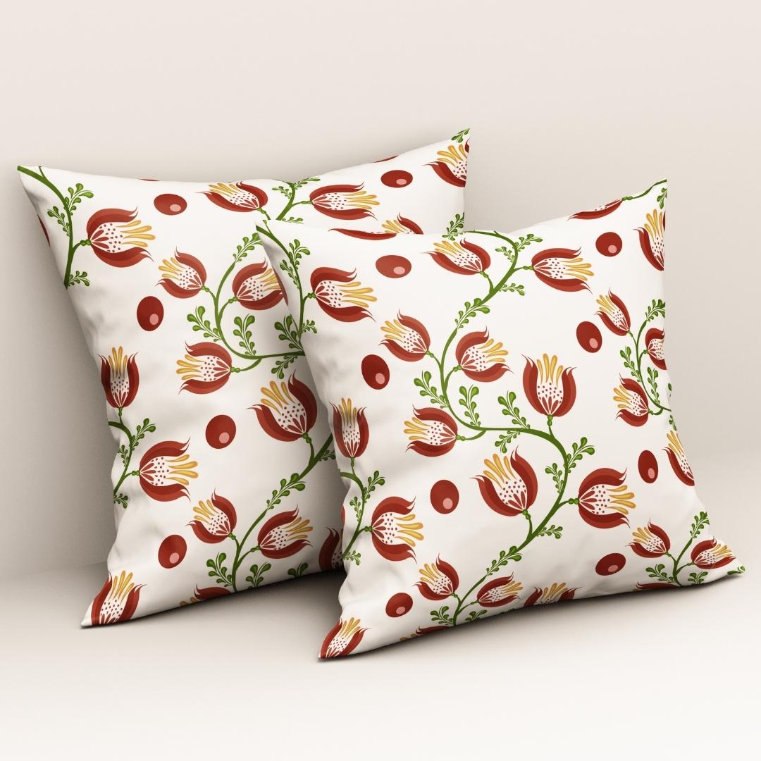 Rustic Blossom Charm: Cushion Cover - Pack of 12