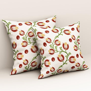 Rustic Blossom Charm: Cushion Cover - Pack of 12