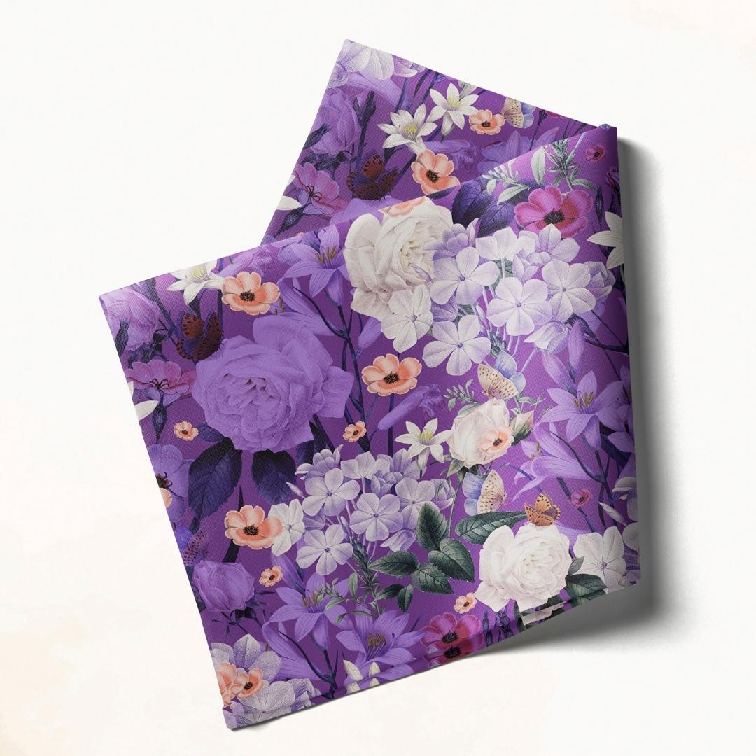 Royal Violet Bloom: Napkins 18" X 18" - Pack Of 20
