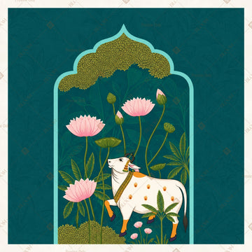 Emerald Mughal Cow Arch Square Backdrop