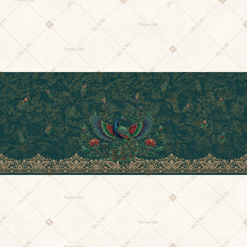 Midnight Lotus Pond Pattern Wide Backdrop