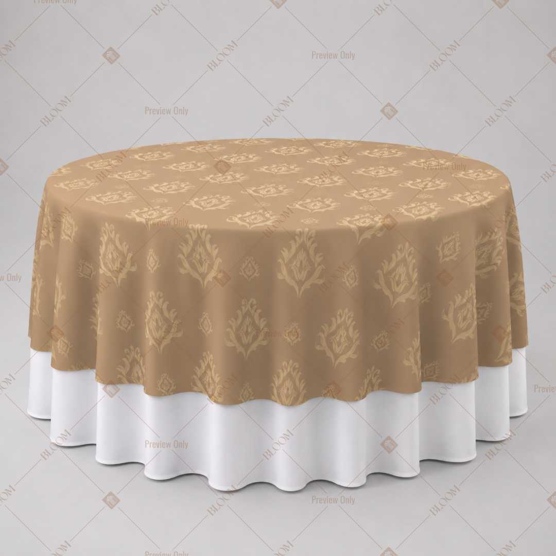Beige Gold Luxe Table Overlay Pack of 6