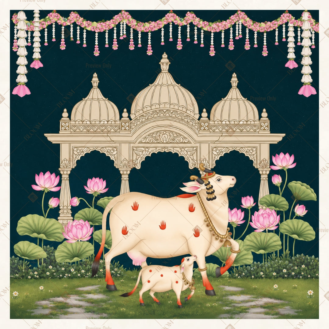 Royal Cow Palace Garden Square Backdrop