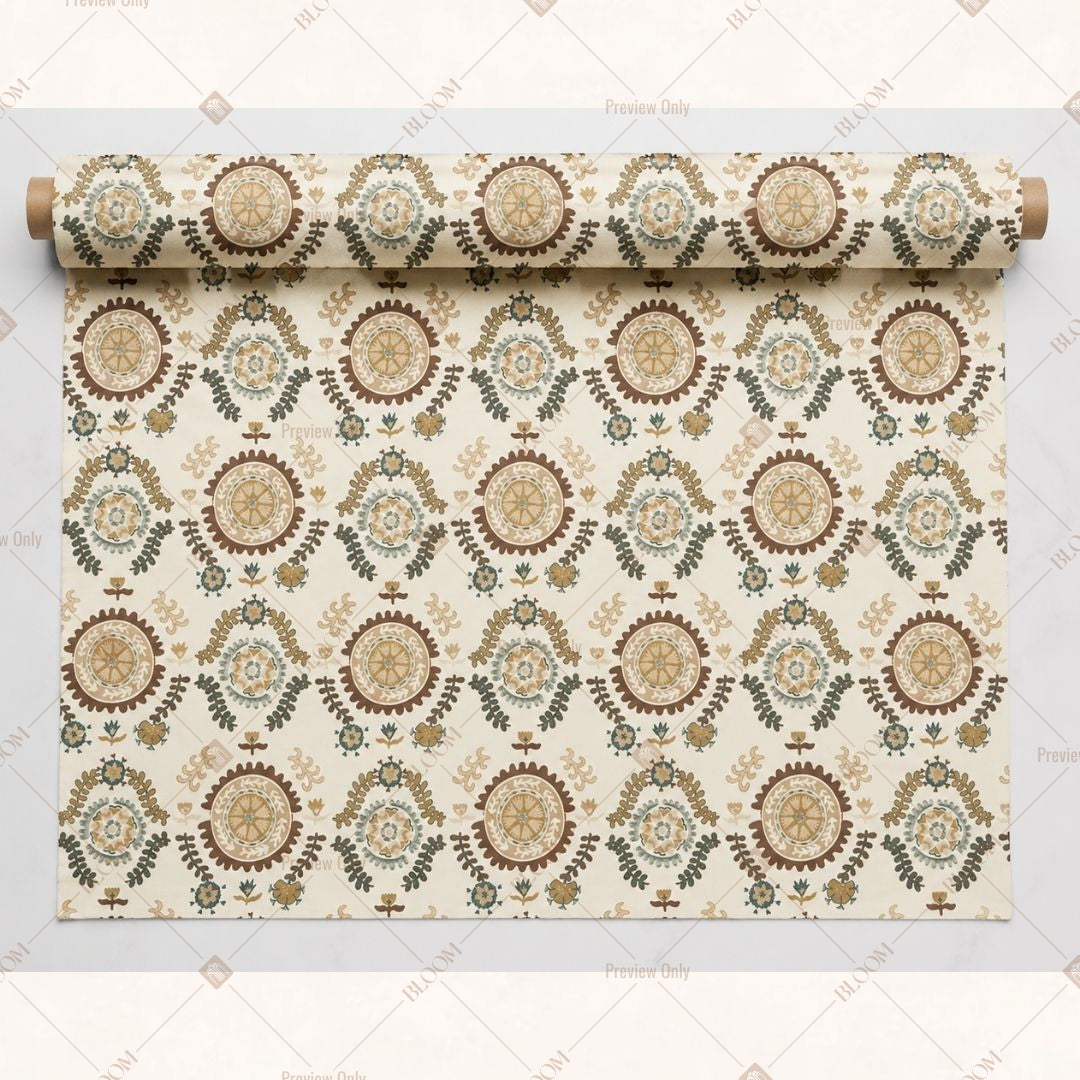 Beige Geometric Motif Fabric Pack of 25