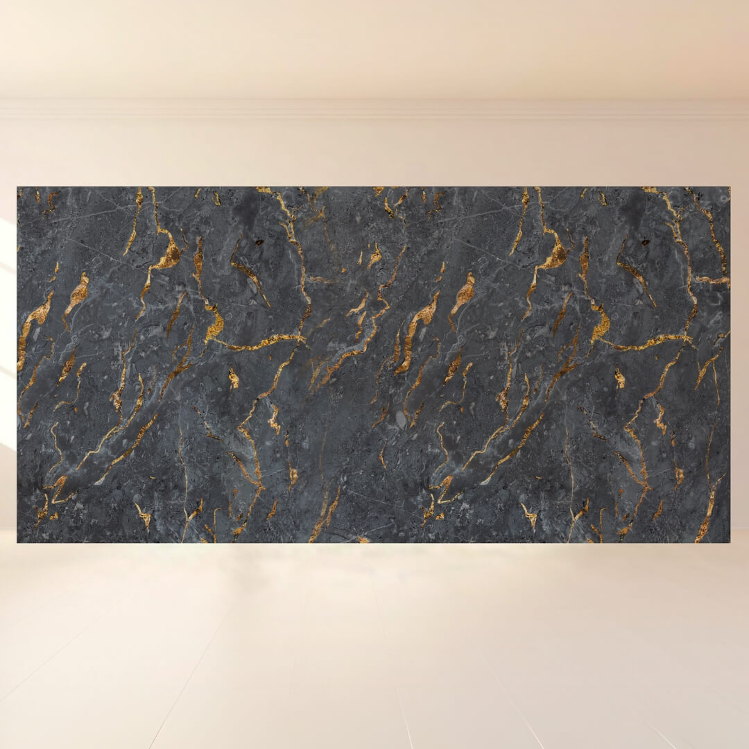 Charcoal Gold Marble Luxe: Backdrop - wide