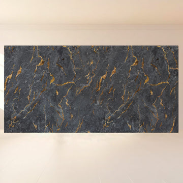 Charcoal Gold Marble Luxe: Backdrop - wide