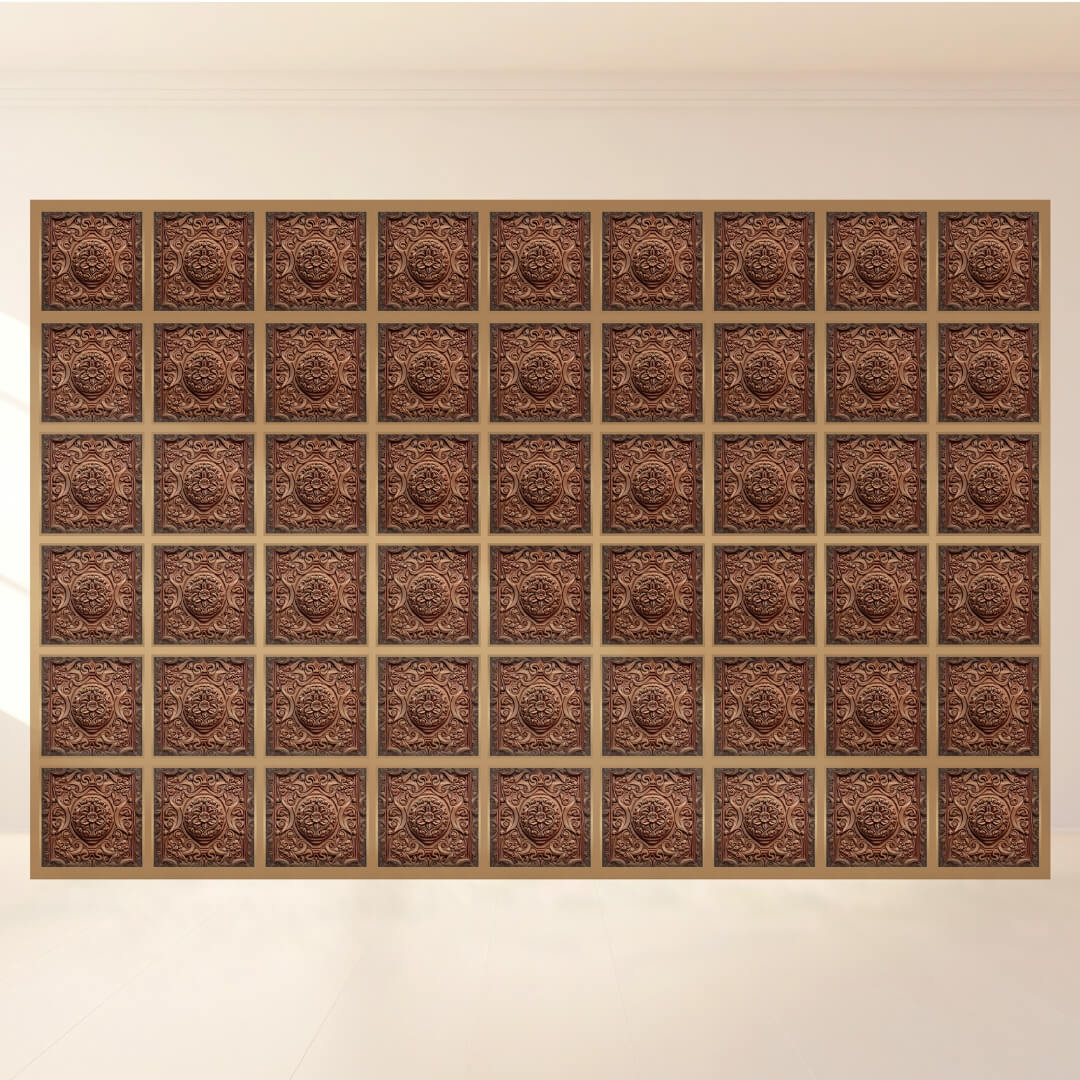 Rustic Brown Embossed Panel: Backdrop - Landscape