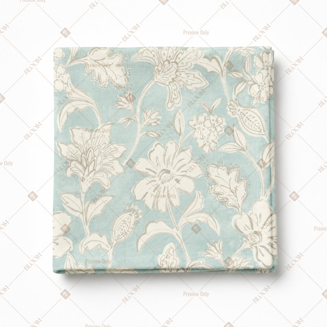 Pastel Damask Floral Pattern Design