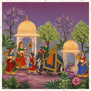 Purple Pavilion Wedding Square Backdrop