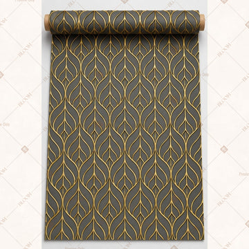 Charcoal Gold Art Deco Fabric Roll Pack of 25