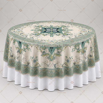 Sage Floral Medallion Table Overlay Pack of 6