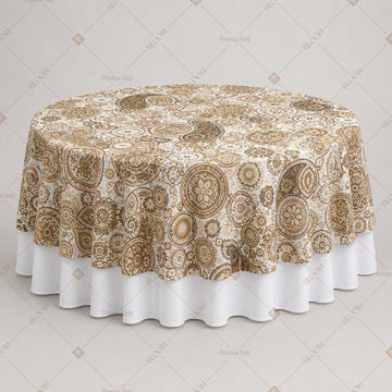 Beige Mughal Trellis Table Overlay Pack of 6