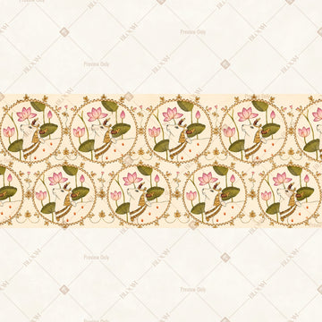 Vintage Floral Vine Pattern Wide Backdrop