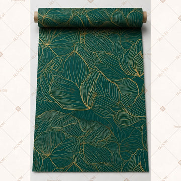 Emerald Gold Botanical Fabric Roll Pack of 25