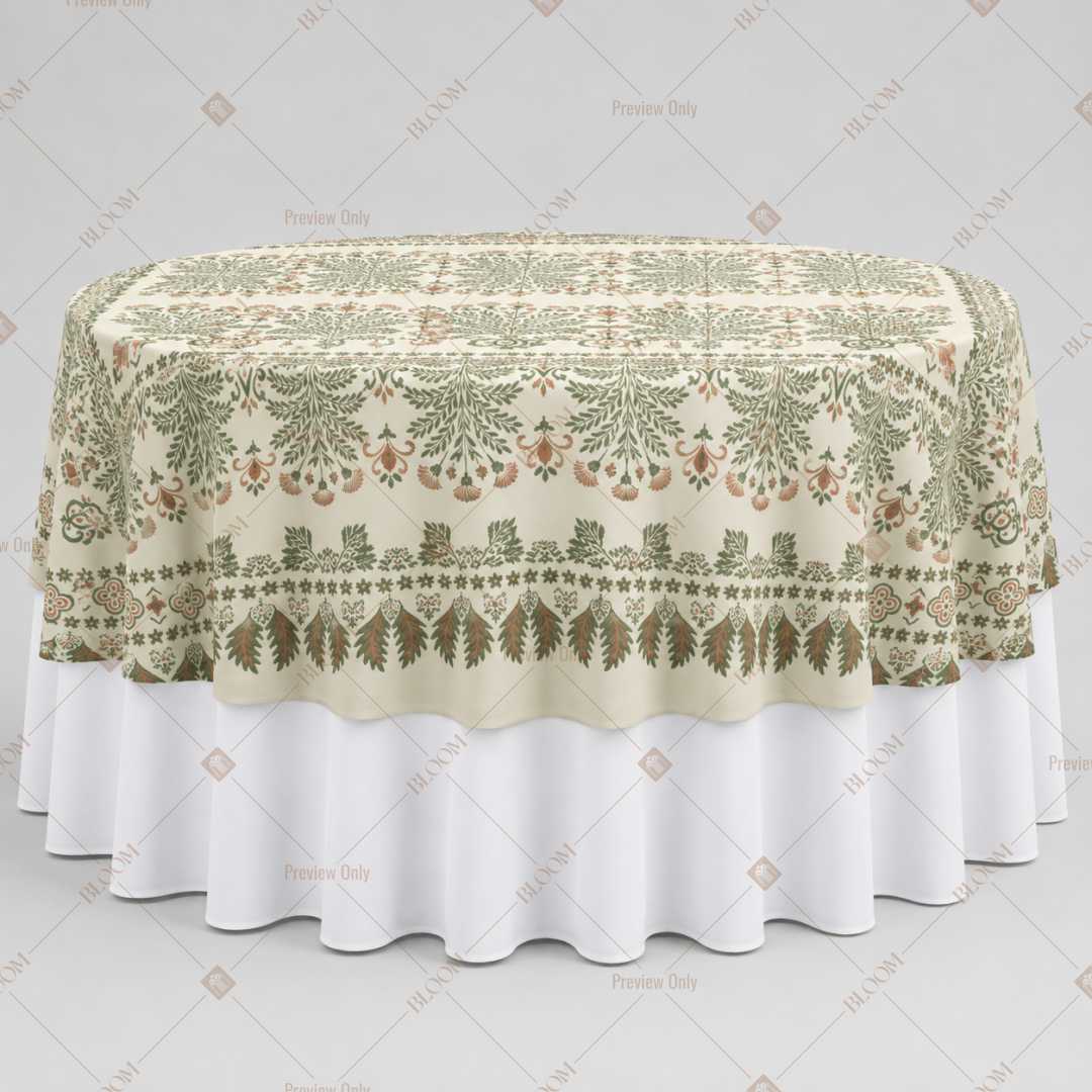 Sage Botanical Border Table Overlay Pack of 6