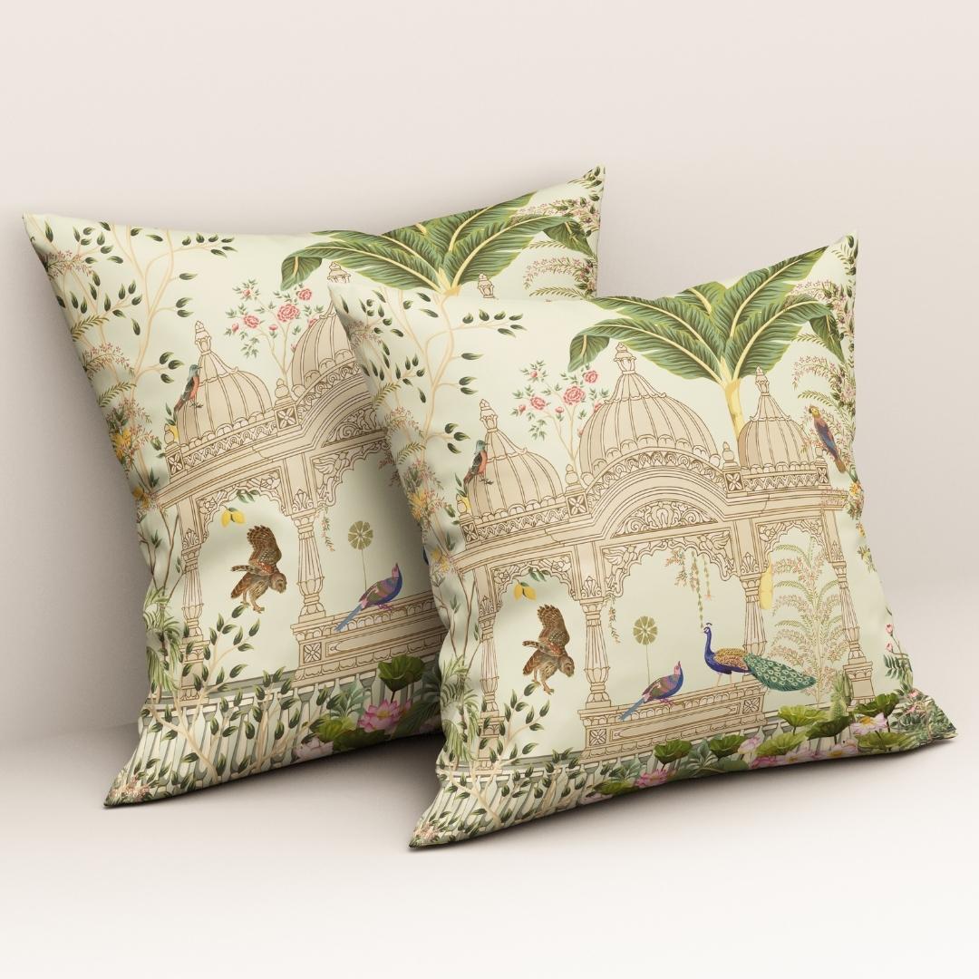 Mint Palace Elegance: Cushion Cover - Pack of 12