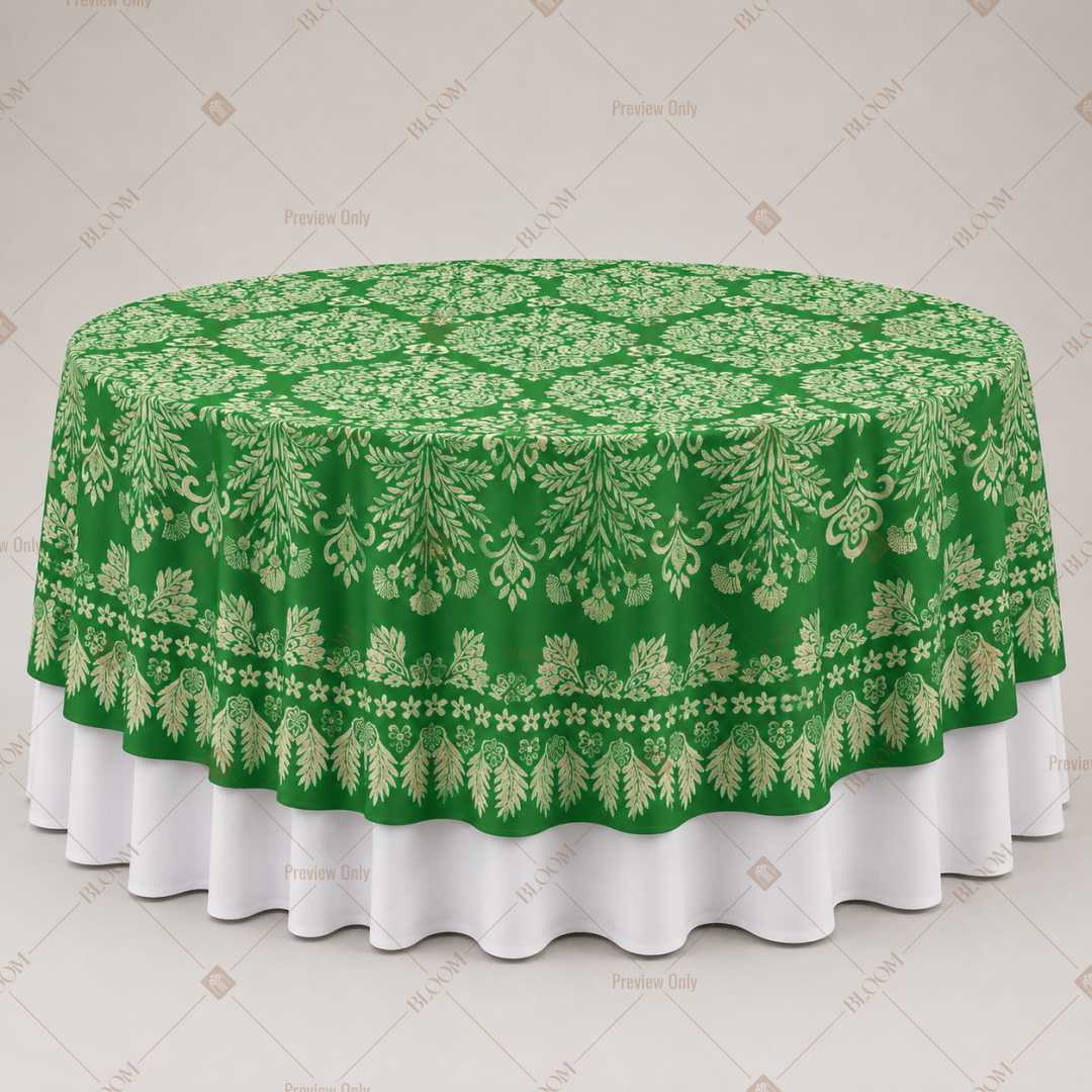 Emerald Ornamental Lace Table Overlay Pack of 6