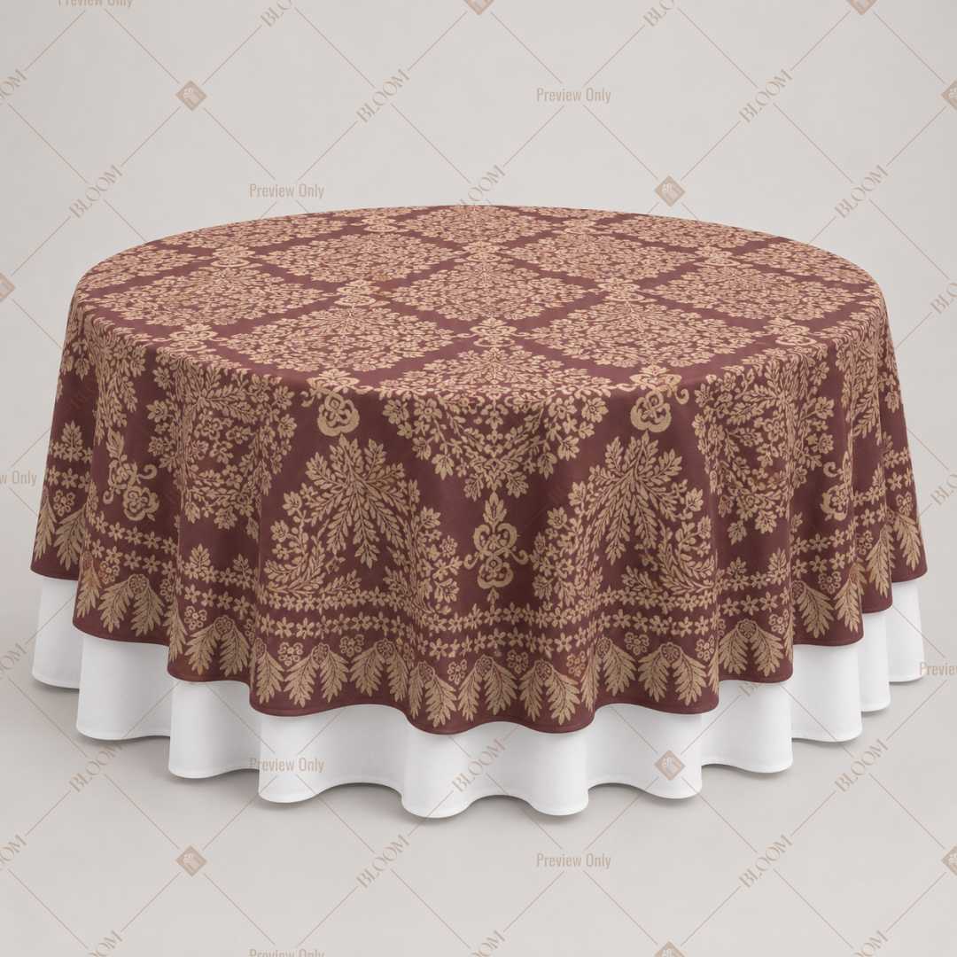 Mauve Vintage Floral Table Overlay Pack of 6