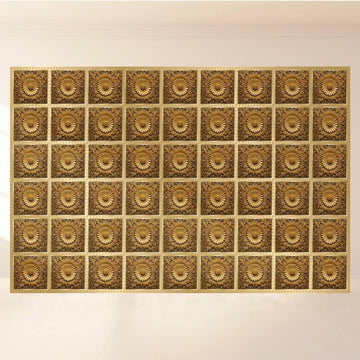 Golden Floral Embossed: Backdrop - Landscape