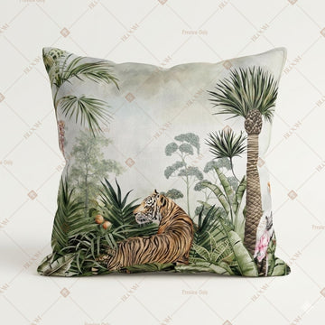 Tiger Jungle Scene Cushion Cover Pack of 12