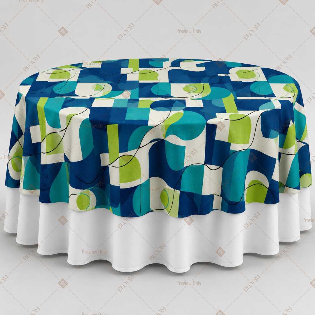 Modern Abstract Cubes Table Overlay Pack of 6